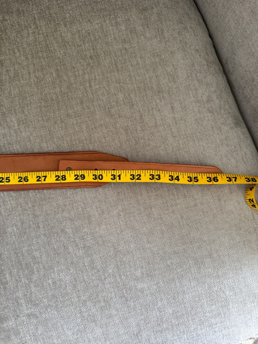 Like New J.Crew Waist Belt in Tan with Brass Buckle - Picture 5 of 6